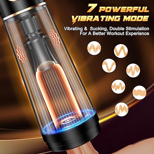 Vista 11 de Bomba eléctrica para pene, juguetes sexuales para adultos, ampliadora de pene para erección de hombres, extensor de agua de aire con 4 presión