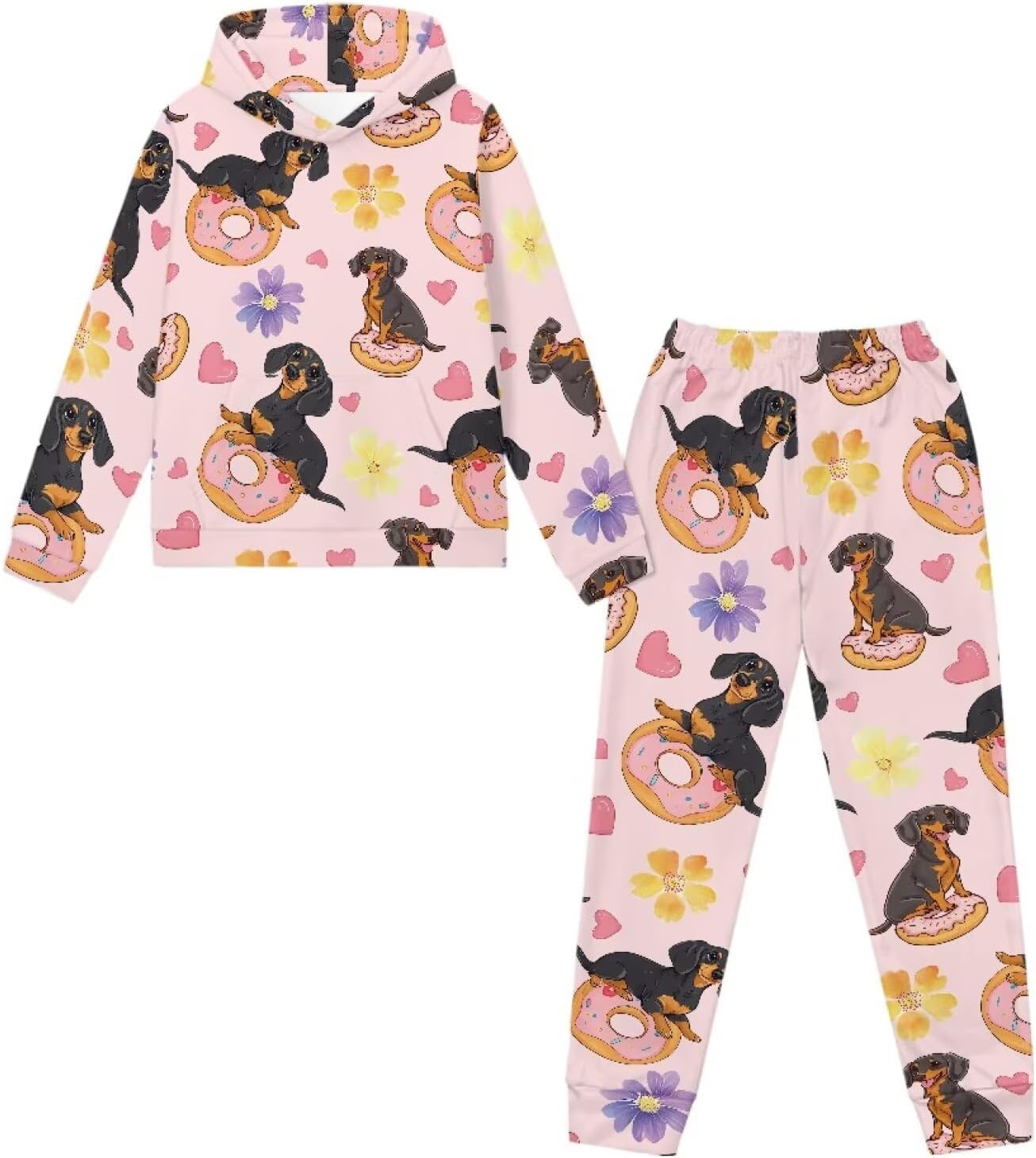 Girls Clothes 2 Piece Sweatshirt Set for Girls 7-14 Long Sleeve Hoodies Pullover and Leggings Pants Fall Outfits