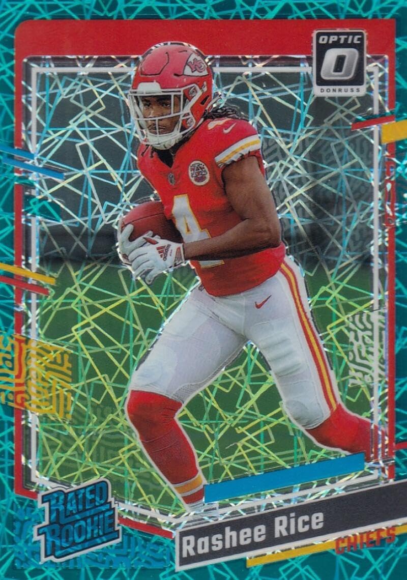 Football Trading Card 2023 Donruss Optic Teal Velocity #257 Rashee Rice NM Near Mint RC Rookie Chiefs