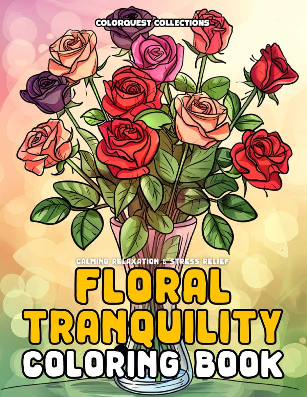 Floral Tranquility Coloring Book: A Glass Jar Bouquet Adventure of Relaxation & Color (Flowers in Glass Coloring Books)