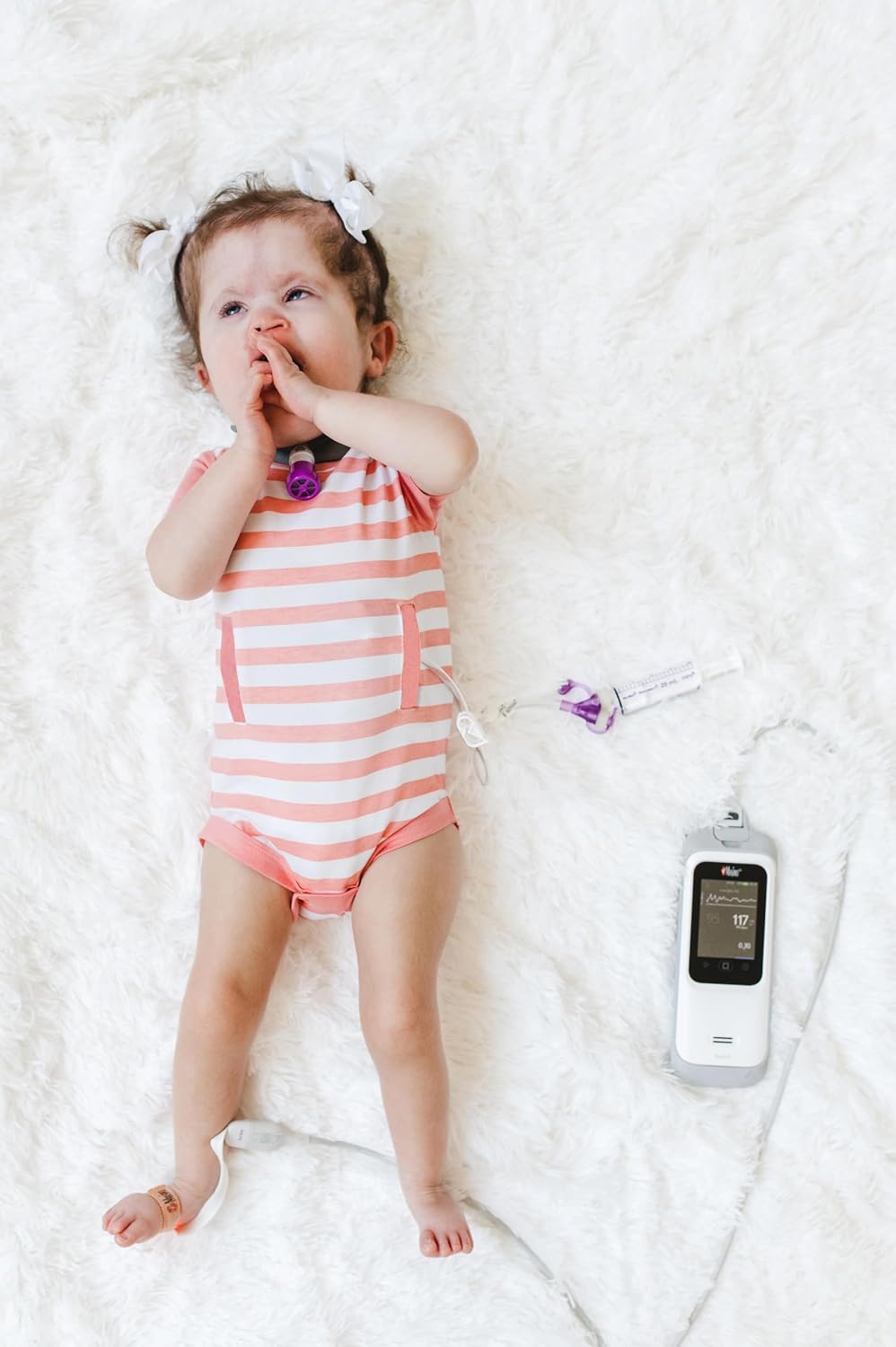 Spoonie Threads Short-Sleeve G-Tube Bodysuit | Preemie to 24M | G-Tube, Catheter, NICU/PICU, Port-friendly adaptive clothing