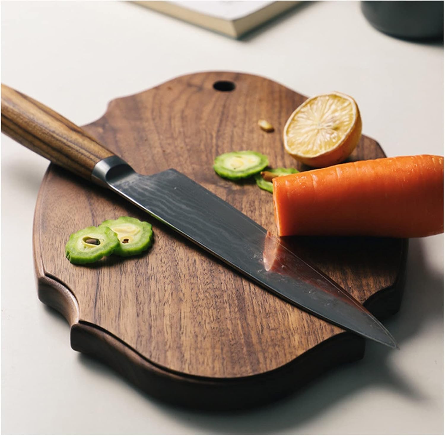 Vintage Lace Wooden Cutting Board – Black Walnut & Cherry Wood Steak Bread Tray, Decorative Serving Board, 2cm Thick