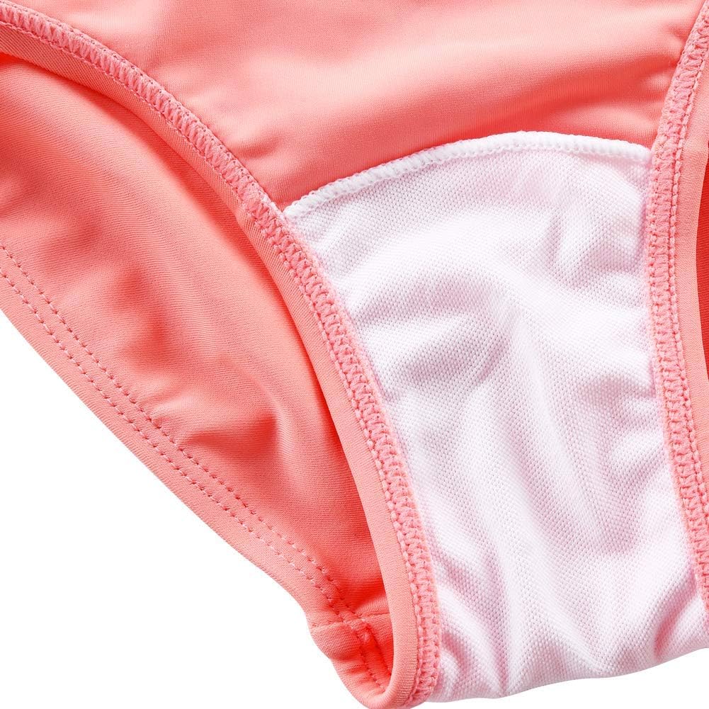 Cadocado Girls Swimsuit Rash Guard Girls' Swimwear Short Sleeve Bathing Suit 3 Pieces Kids Floral Swim Set with Skirt - Image 4