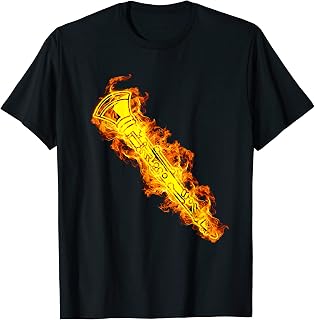 Clarinete Sobre El Fuego Regalo Amante Del Clarinete Camiseta