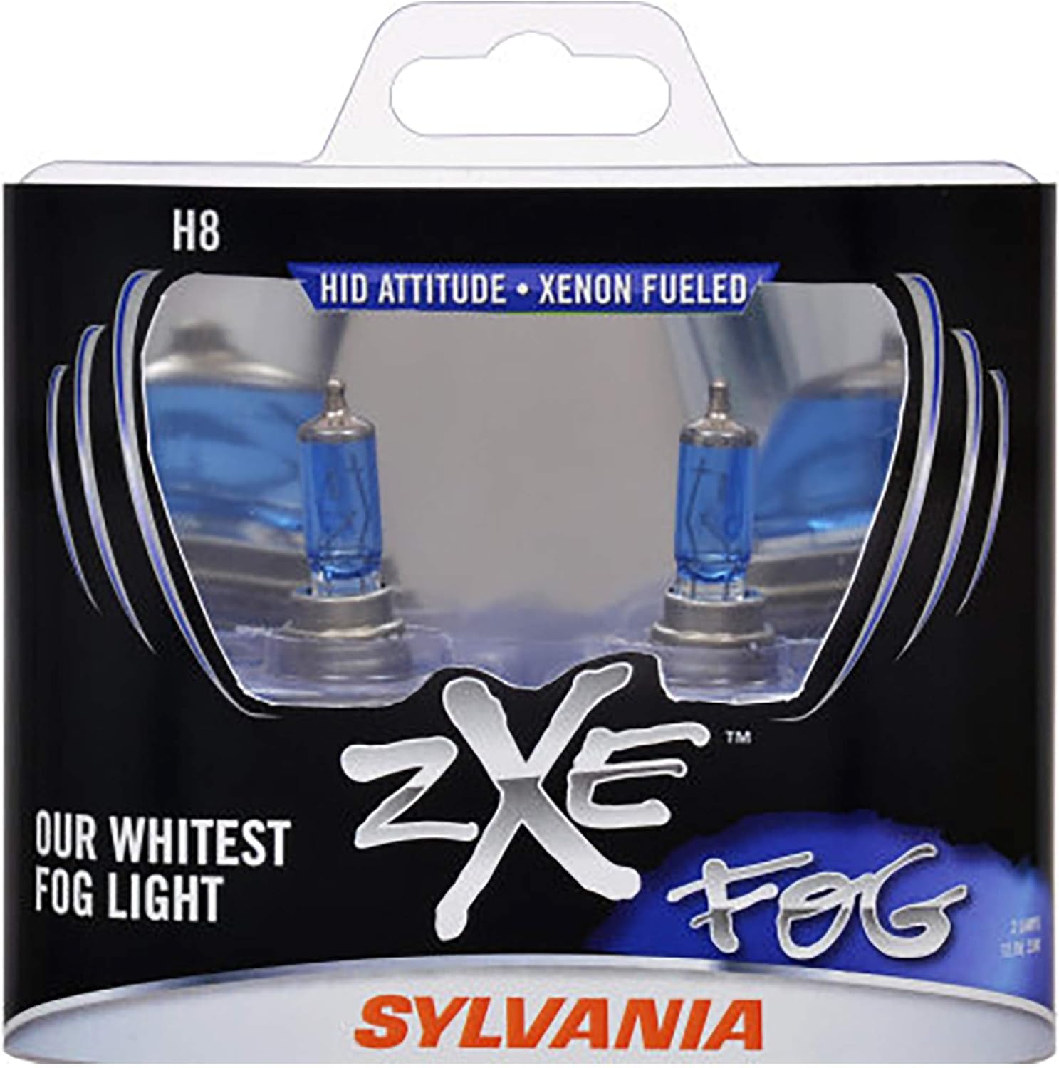 SYLVANIA - H8 (64212) SilverStar zXe Fog High Performance Halogen Fog Light Bulb - Bright White Light Output, HID Attitude, Xenon Fueled Technology (Contains 2 Bulbs)
