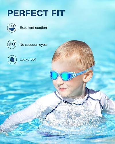 Miniatura 4 de ZIONOR G1MINI - Gafas de natación polarizadas, cómodas para niños de 6 a 14 años