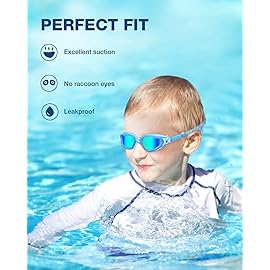 ZIONOR Kids Swim Goggles, G1 MINI UV Protection Anti-Fog Polarized Swimming Goggles for Age 6-14