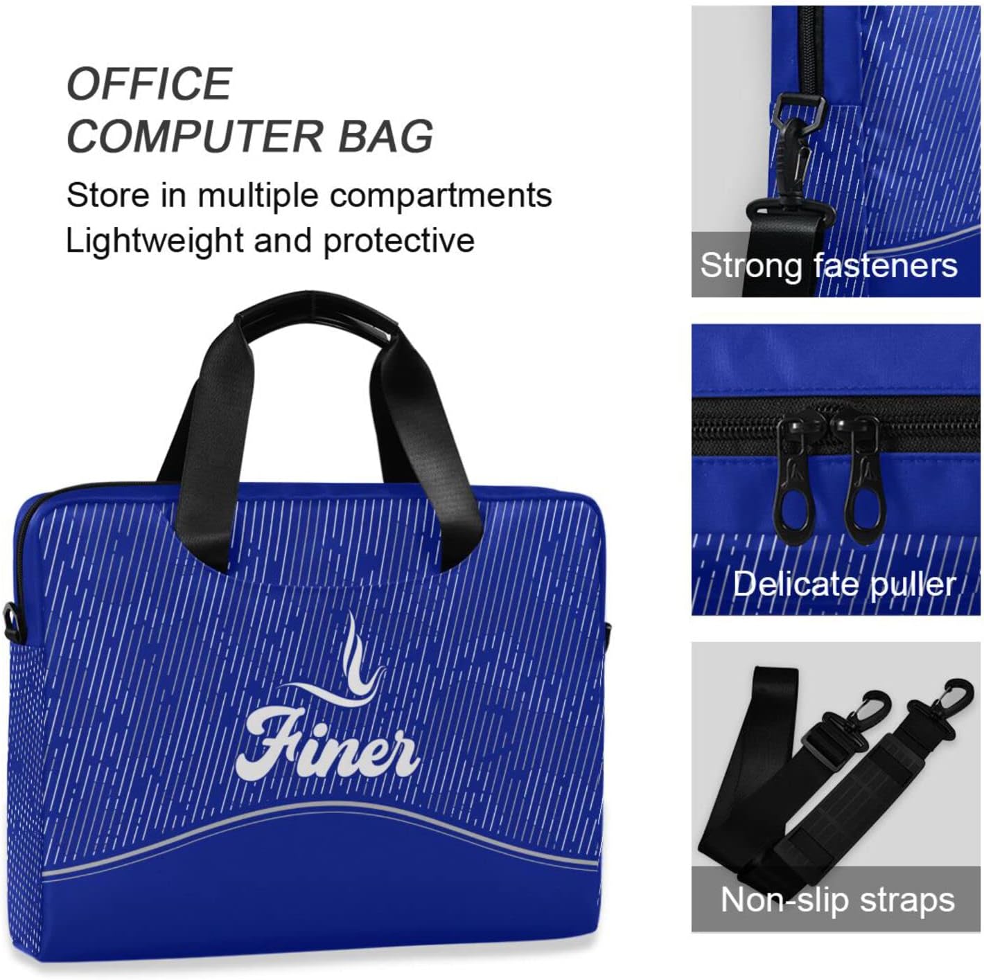 BBGreek Zeta Phi Beta Sorority Paraphernalia - Official Vendor - Laptop or Tablet Case - Finer Striped - Business Laptop Bag - Official Vendor