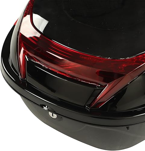 Miniatura 6 de plplaaoo Caja trasera de motocicleta, bolsa de asiento de motocicleta, caja superior trasera de motocicleta, funda de almacenamiento para maletero