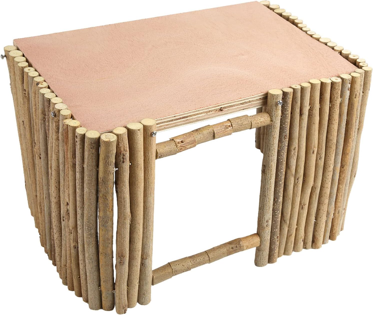 Wooden Small Pet Hideout, Pet Chinchilla House, Pet Rats Climbing Play Hut Hideaway Room, for Dwarf Hamster, Mouse, Rat,Gerbil and Other Pet Small Animals, 12.4x8.1x7.5in