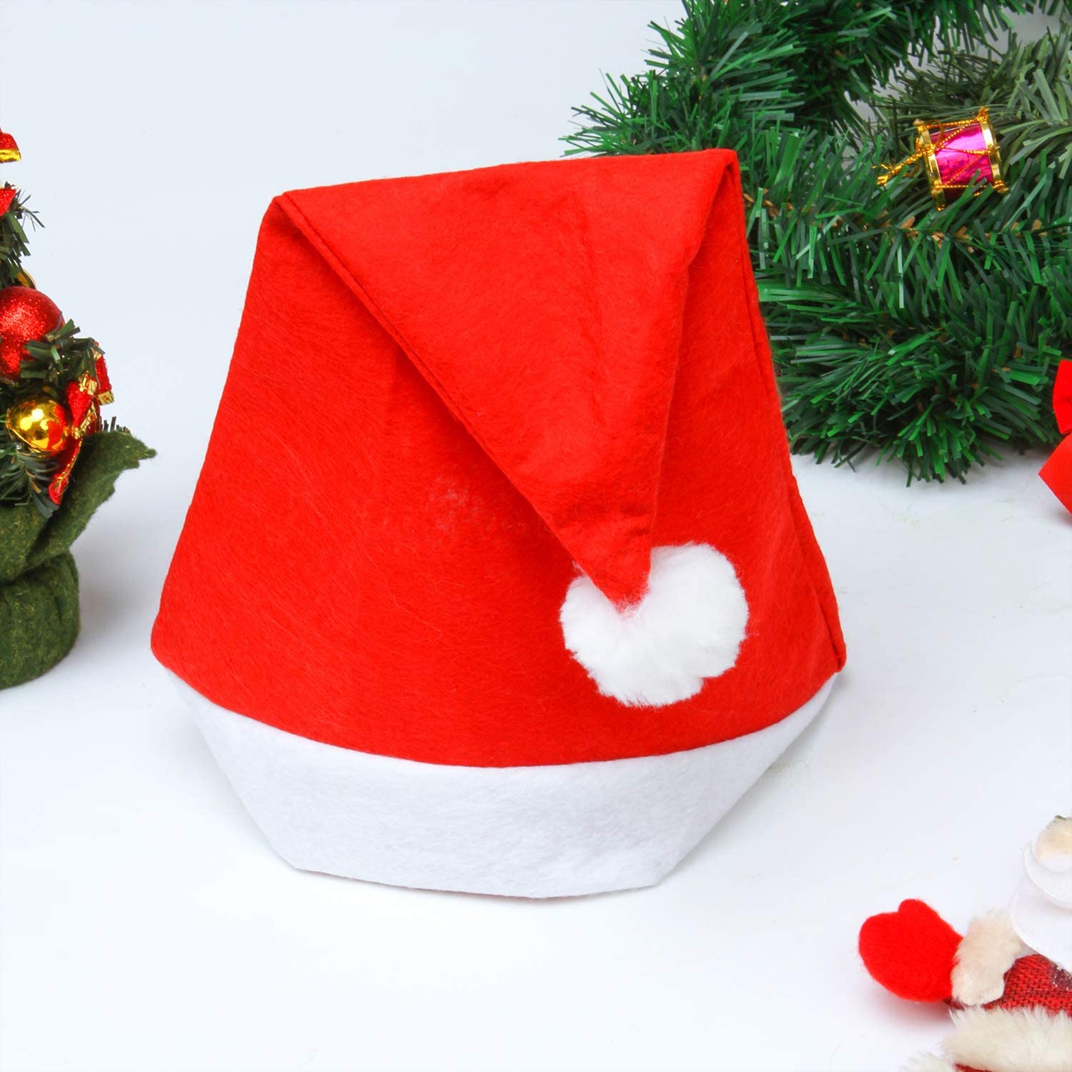Bonnet De Noel Adulte Bonnet Noël Chapeau De Père Noël En Velour Avec Doublures Bleu 98881729