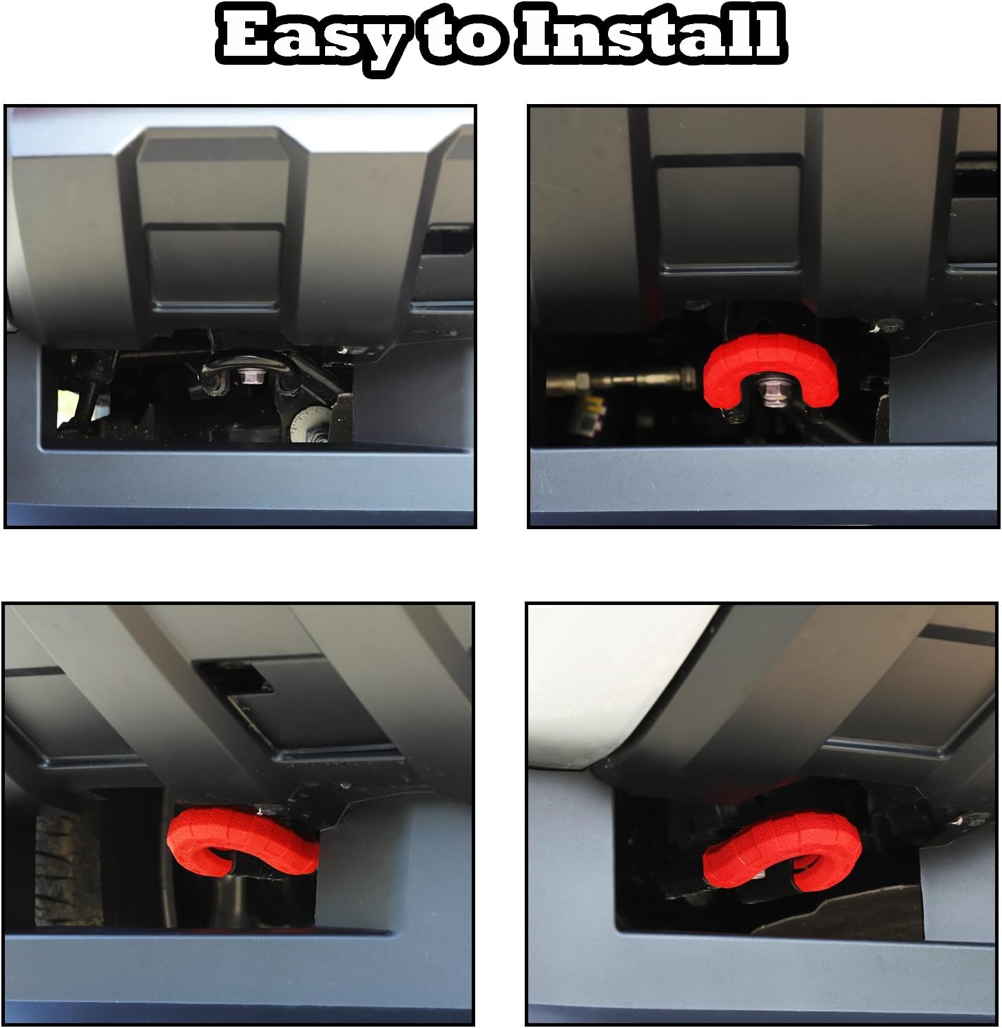 Front Tow Hooks Cover Trim Compatible with Toyota Tacoma 2024 2025 2026, Rubber Car Front Tow Hooks Trailer Hitch Trim Cover, 1Pcs (Red)
