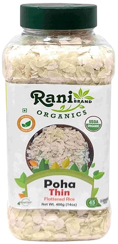 Rani Organic Poha (Powa) Thin Cut (Flattened Rice) 14oz (400g)