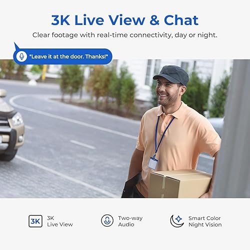 Miniatura 4 de IMILAB Cámara de seguridad enchufable EC6 3K para exteriores cámara para seguridad en el hogar con foco de vigilancia giratoria de 360, cámara de