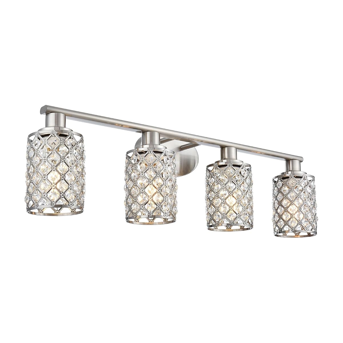 4 Light Bathroom Light Fixtures, Modern Farmhouse Vanity Light,Brushed Nickel