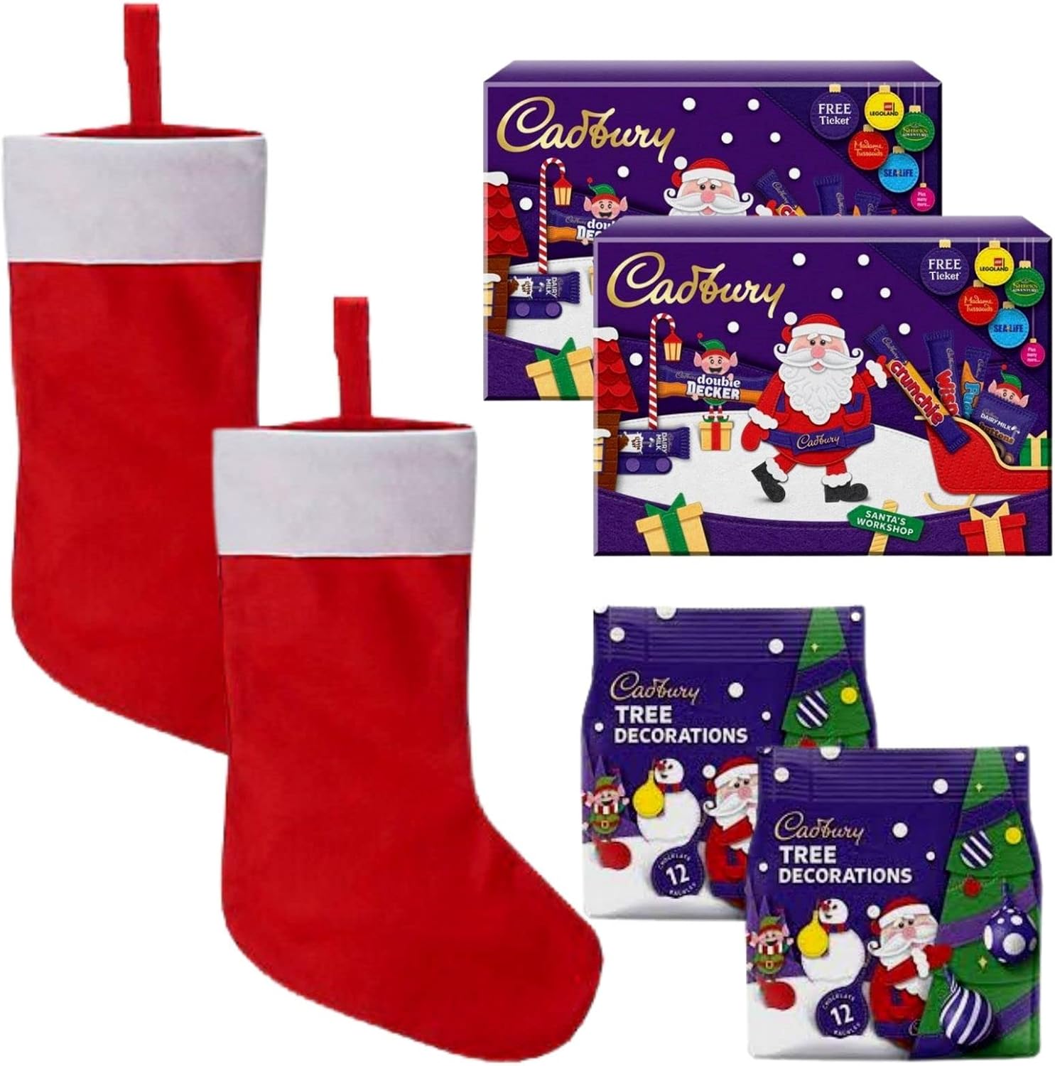 Christmas Chocolate Stocking Fillers Bundle With 2x Cadbury Christmas