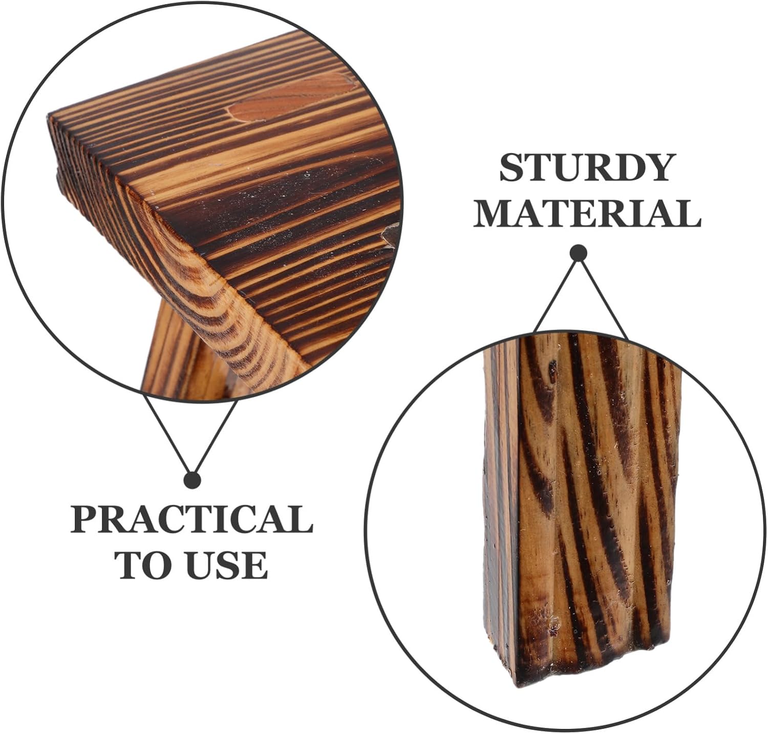 Solid Wood Stool for Home Small Footstool Padded Footrest Multi-use Stool