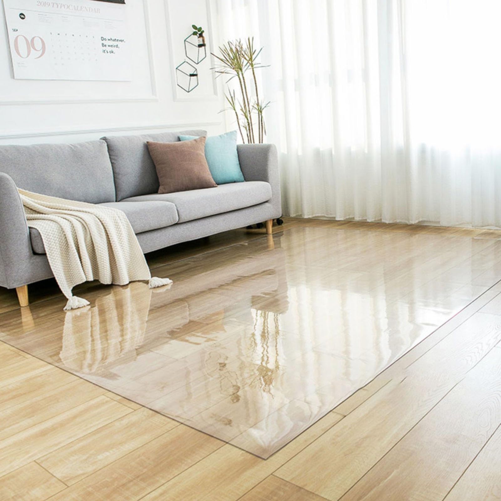 Tapis de chaise pour planchers de bois dur idéal pour le télétravail et le gaming