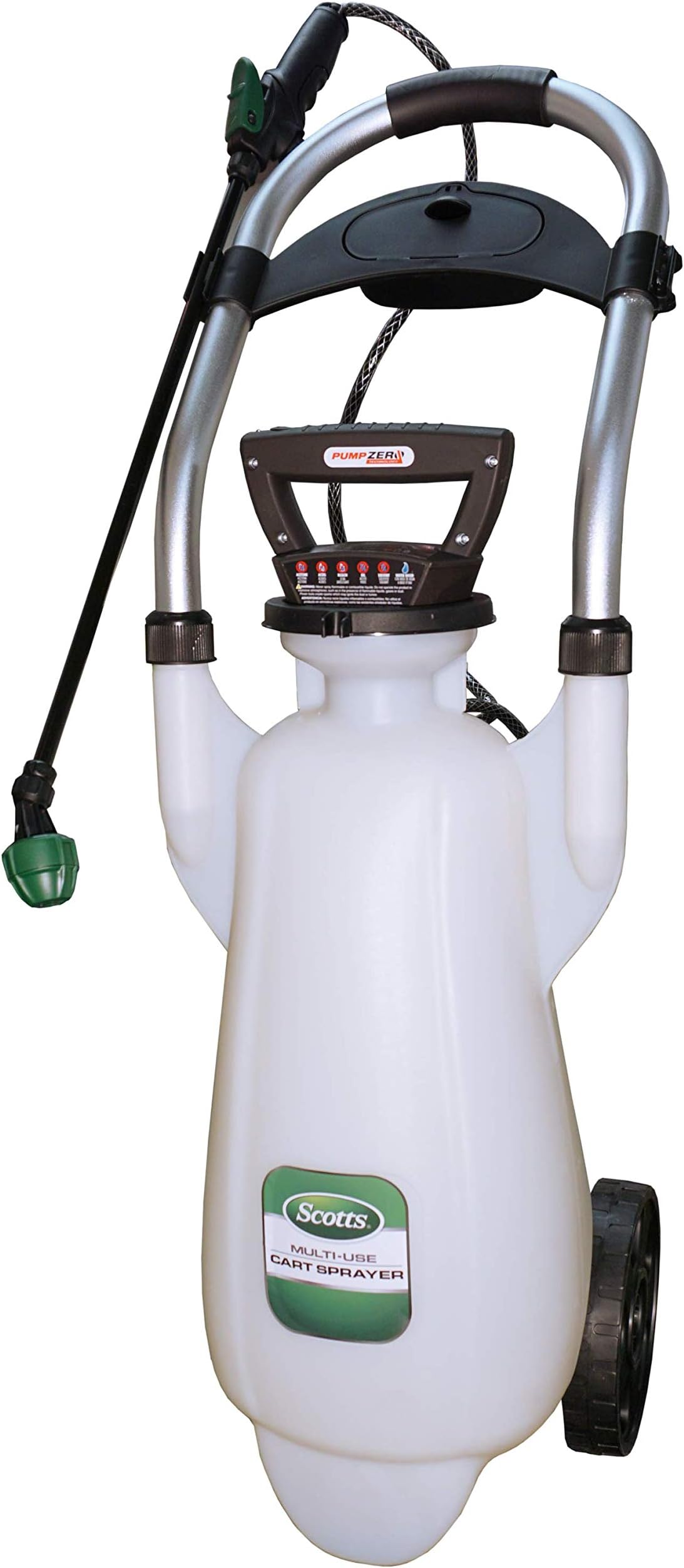 190617 Lithium-ion Pump Zero Power Wheeled Cart Sprayer, 3 Gallon, 3-Gal, White