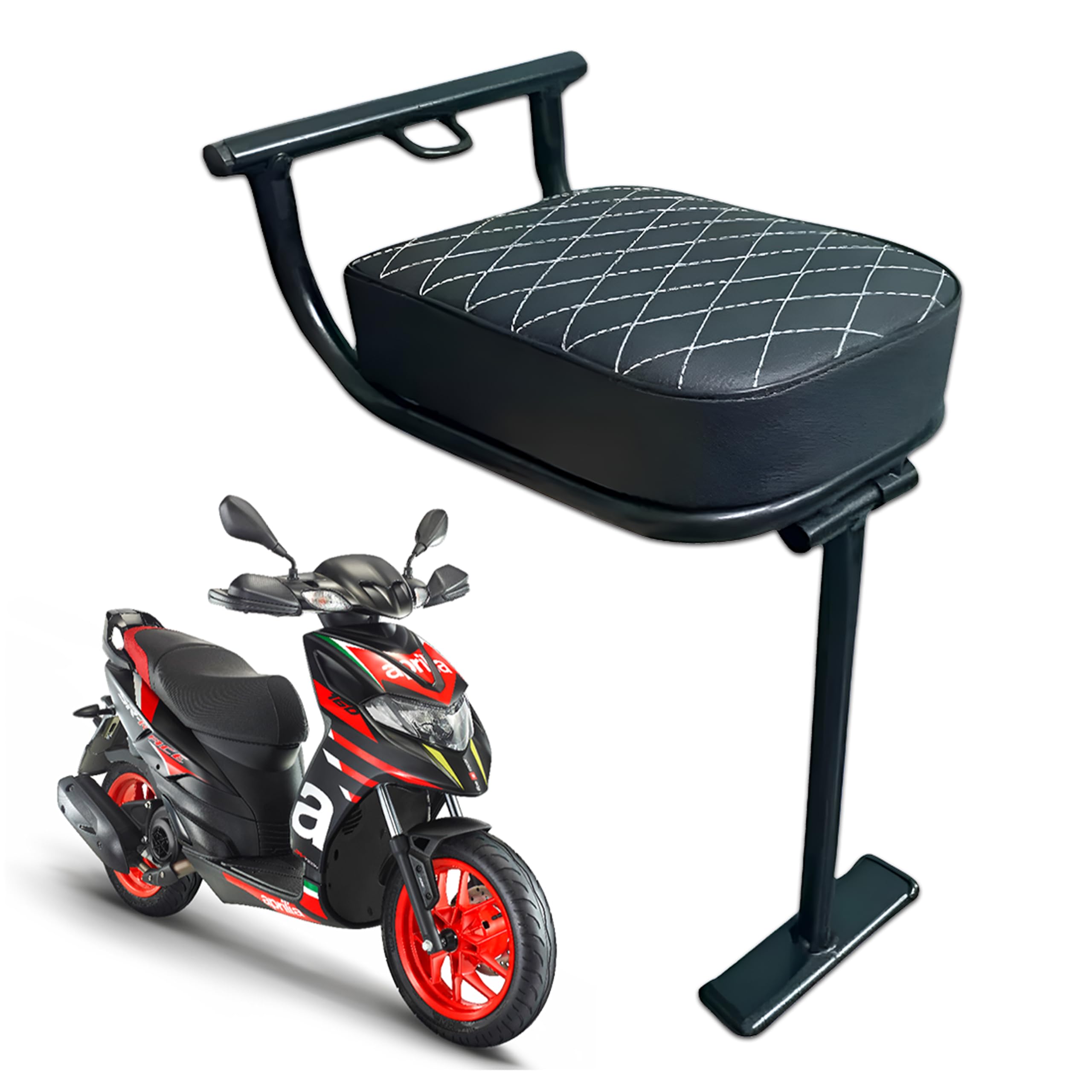 MIKANIX Baby Seat for Scooty | Foldable | Safety & Comfort Ride Compatible with Aprilia SXR 125,150,160