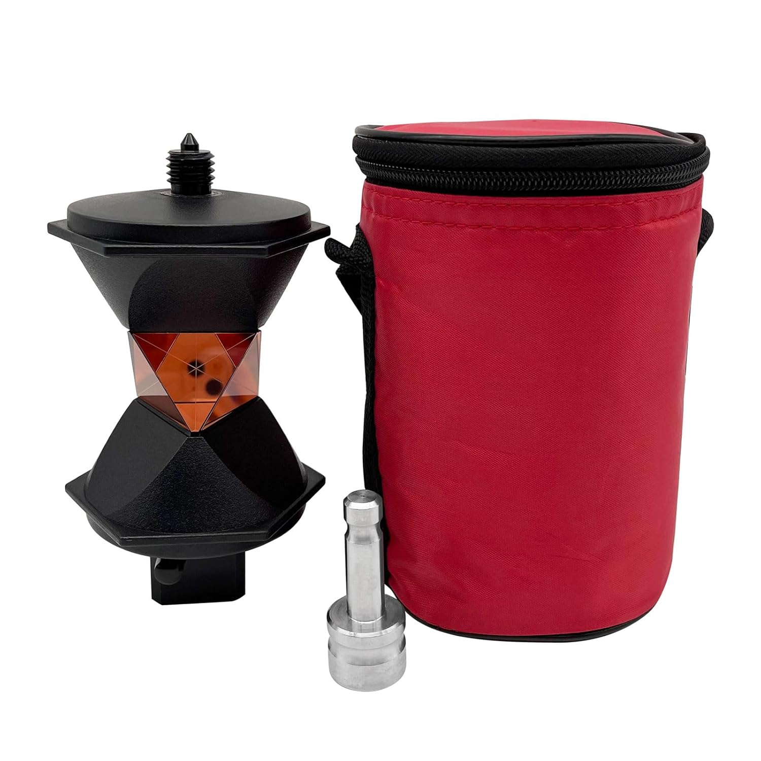 360 Degree Reflective Prism 5/8x11 Thread on Top, Prism Reflector Compatible with Swiss Style Total Station Prism Replacement for GRZ122