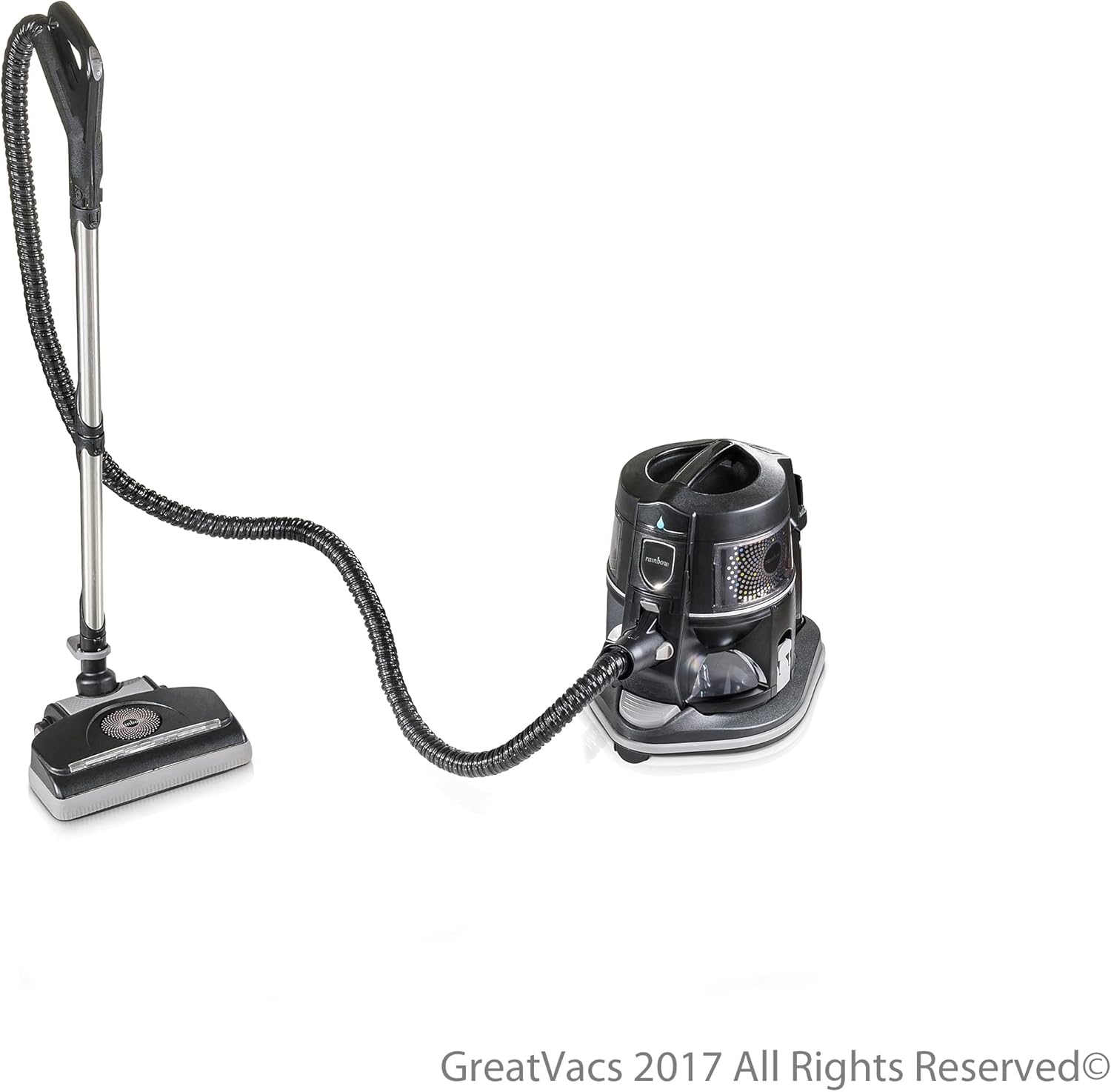 Rainbow E2 Black 2 Speed Model Type 12 Vacuum Cleaner with Aquamate Shampooer and 5 Year Warranty (Renewed)