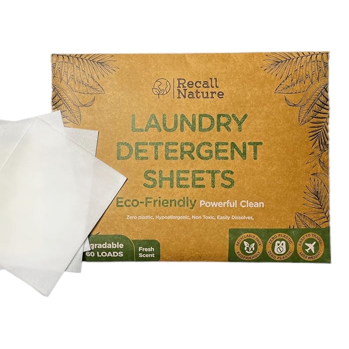 Buy Laundry Detergent Sheets Eco Friendly Plastic Free Strips 60