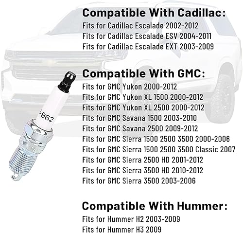 Miniatura 6 de Juego de cables de bujía 41-962 y cables de bujía 9748HH compatible con motores Chevy 5.3 LS2 LS3 LS4 LS7 - para Escalade Chevrolet Silverado