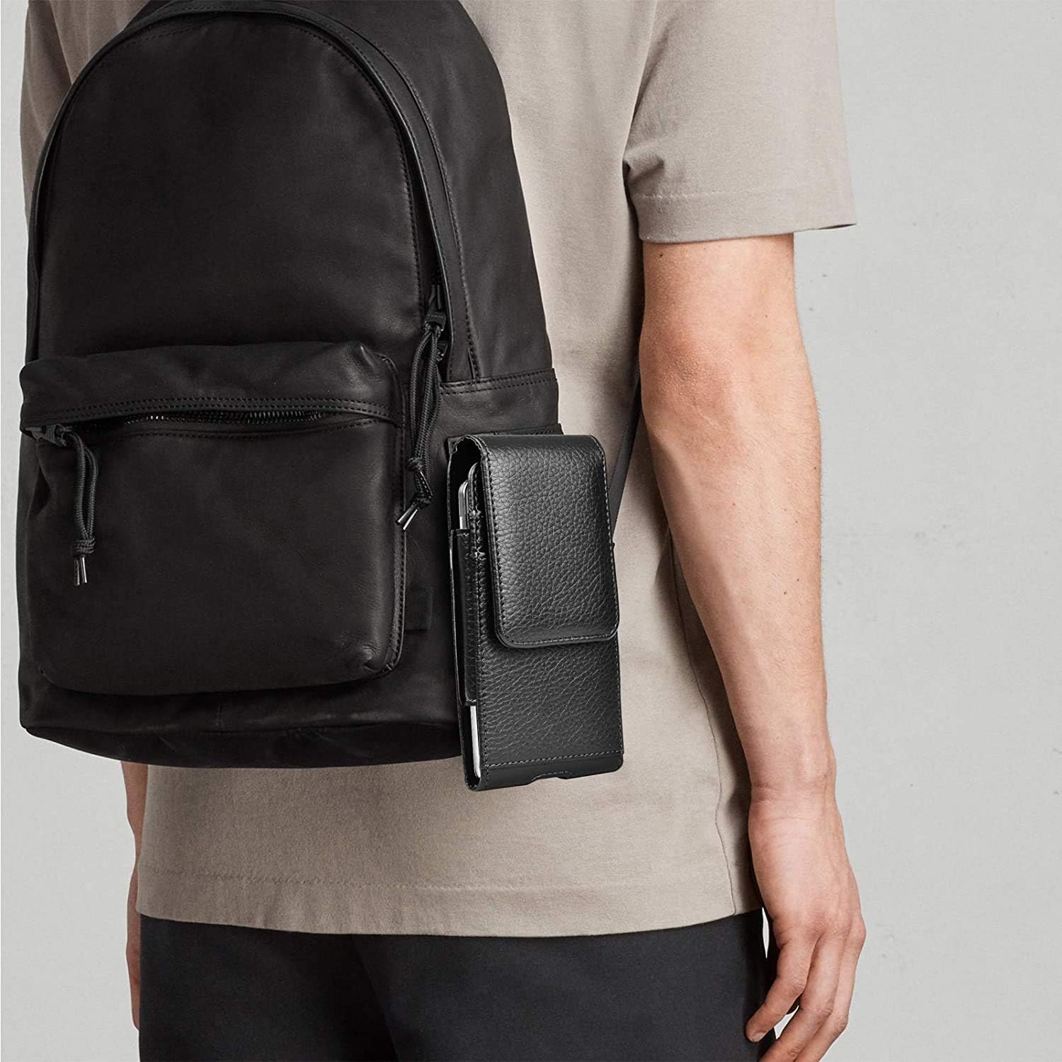 Njjex Cell Phone Holster for Samsung Galaxy S25 Ultra S24 S23 S22 S21 S20 FE A17 A16 A15 A14 A35 A36 5G A12 A13 A32 A71 Note 20 Ultra iPhone 17 PU Leather Belt Clip Holster Pouch Holder Carrying Case - Image 7