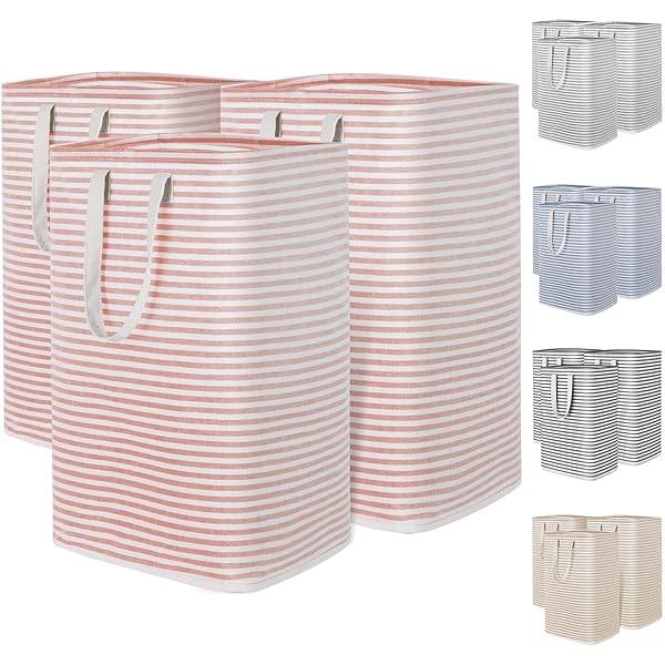 Lifewit 2 Pack Laundry Hamper Large Collapsible Laundry Baskets, Freestanding Waterproof Clothes Hamper with Easy Carry Handles in Laundry Room Bedroom Bathroom College Dorm for Adults, Grey, 2 x 80L