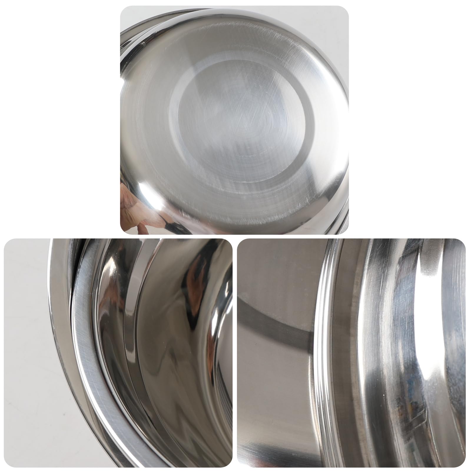 Lot De 4 Bols Mélangeurs En Acier Inoxydable Empilables Avec Cuillères Doseuses - Capacités De 1500ml à 2900ml