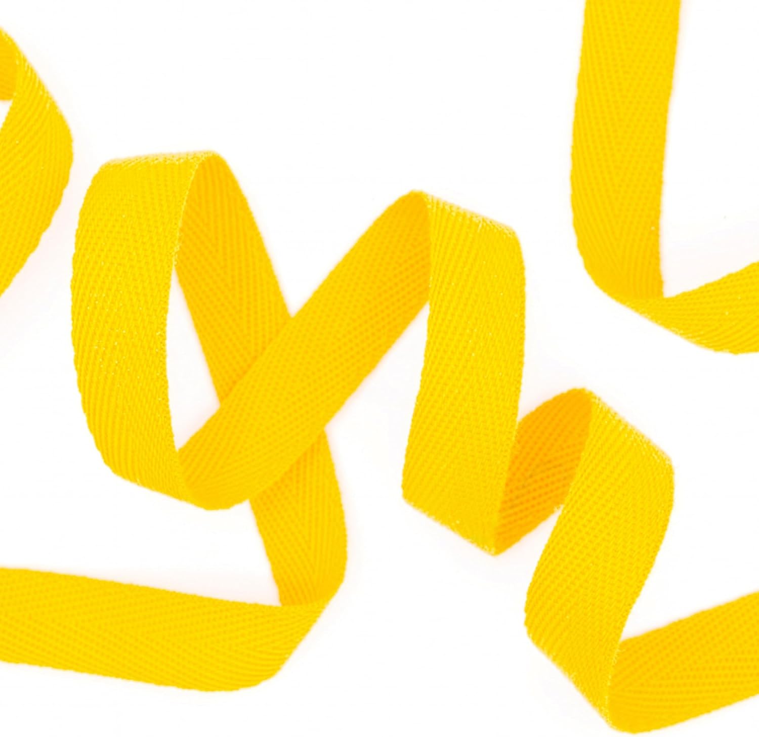 CRAFTMEMORE 3/4 Inch Twill Tape Fabric Ribbons Webbing Herringbone Twill Bias Binding Tape for Clothes Sewing Craft Trim Lace 36 Yards (MP50 Yellow)