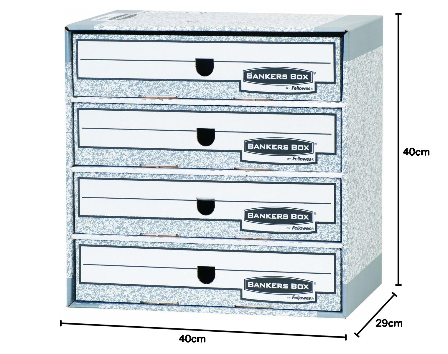 Bankers Box System Contenitore Archivio, Set da 5 Pezzi, Grigio