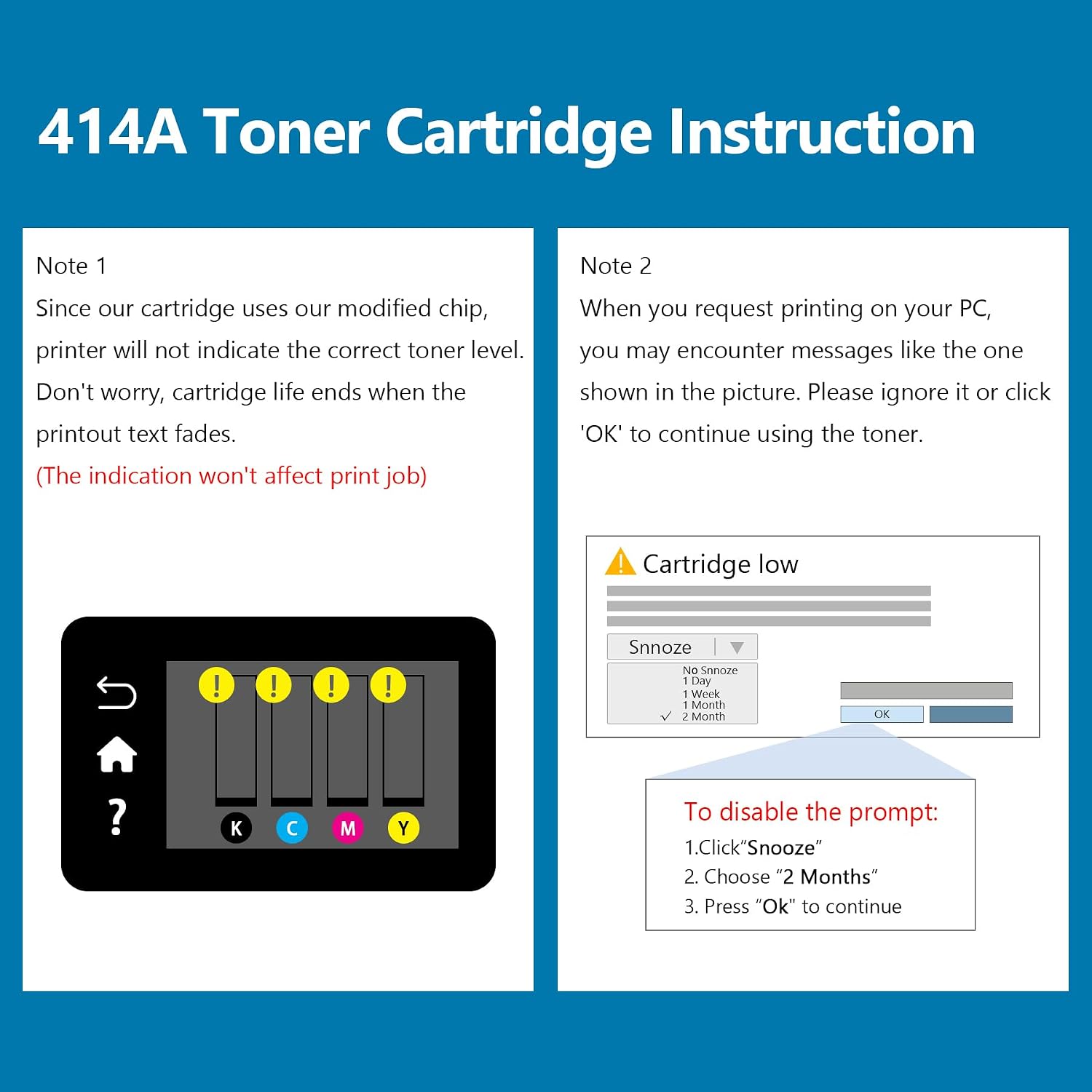 414A Black Toner Cartridges (with Chip) Replacement for HP 414A 414X for Color LaserJet Pro MFP M454dw M454dn M454 M479fdw M479fdn M479 M455dn M480f Printer | W2020A