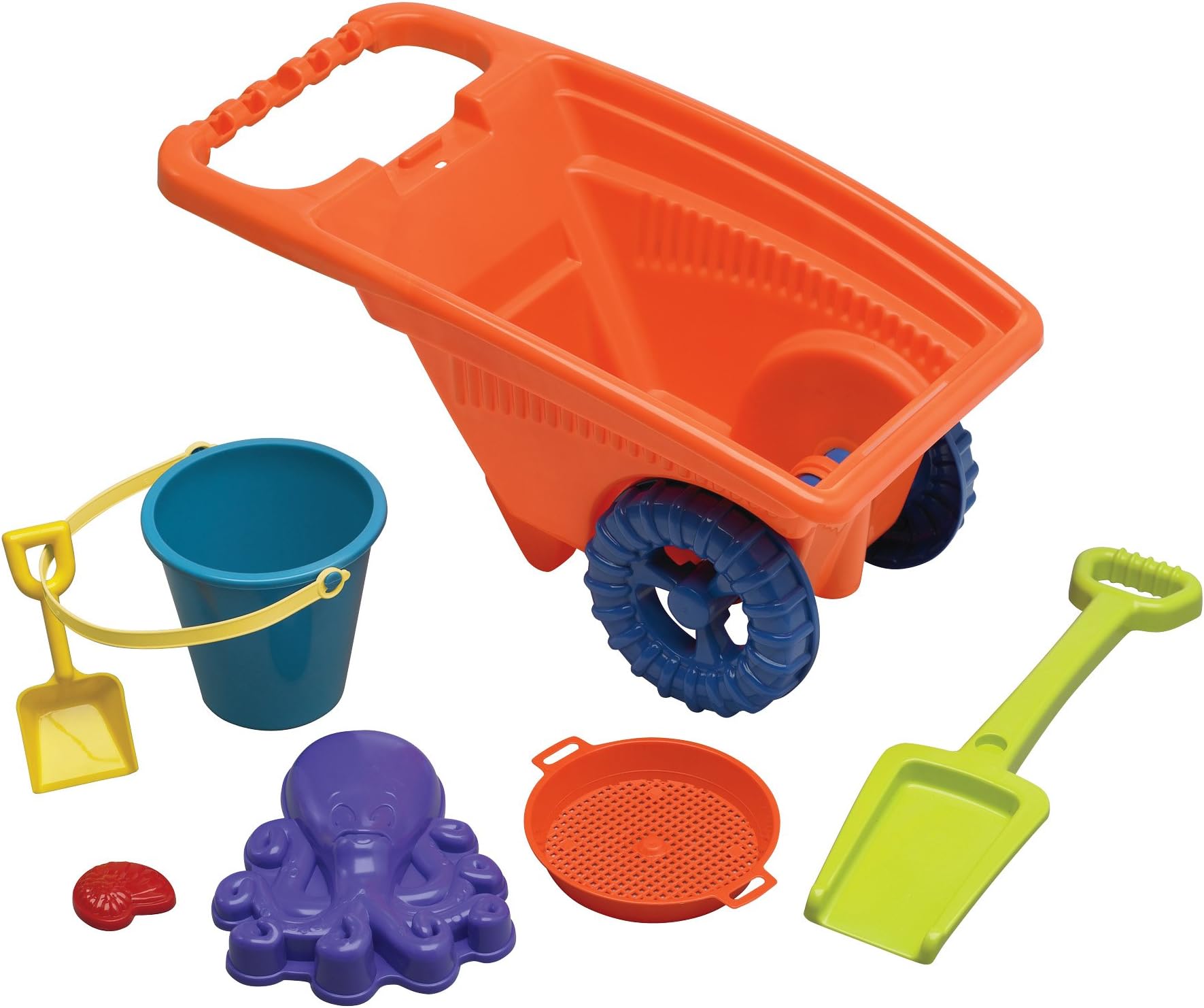 American Plastic Toys 7-Piece Beach Cart Set