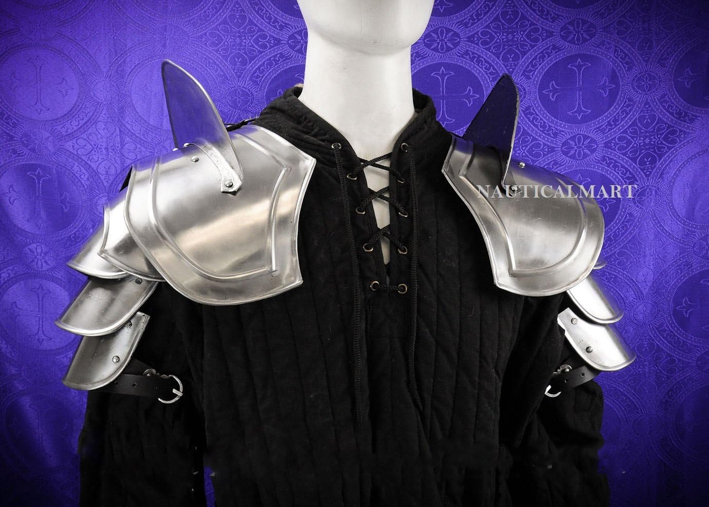 NauticalMart Medieval Reenactment Women's Pauldrons Breakers- 20 Gauge Steel