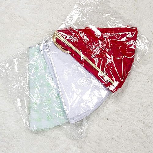 Miniatura 8 de Amosfun Falda de árbol de Navidad de encaje con volantes de 31.5 in de tela para árbol de Navidad, decoración de delantal, color blanco