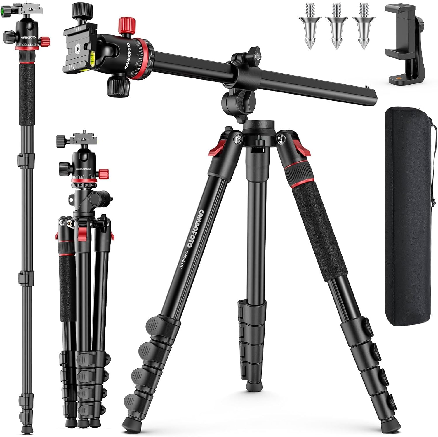 68 Horizontal Overhead Tripod for Camera, Aluminum Bhutan Ubuy