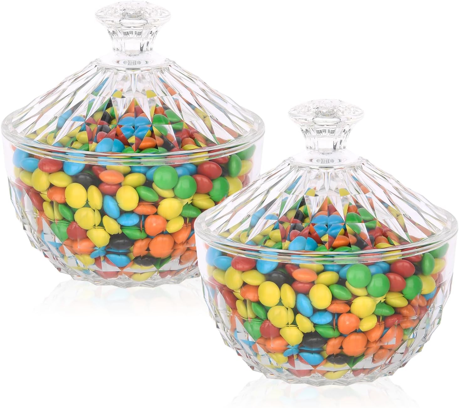 Amazon.com: hotder 300ml 2pcs Acrylic Candy Can With Lid, Christmas ...