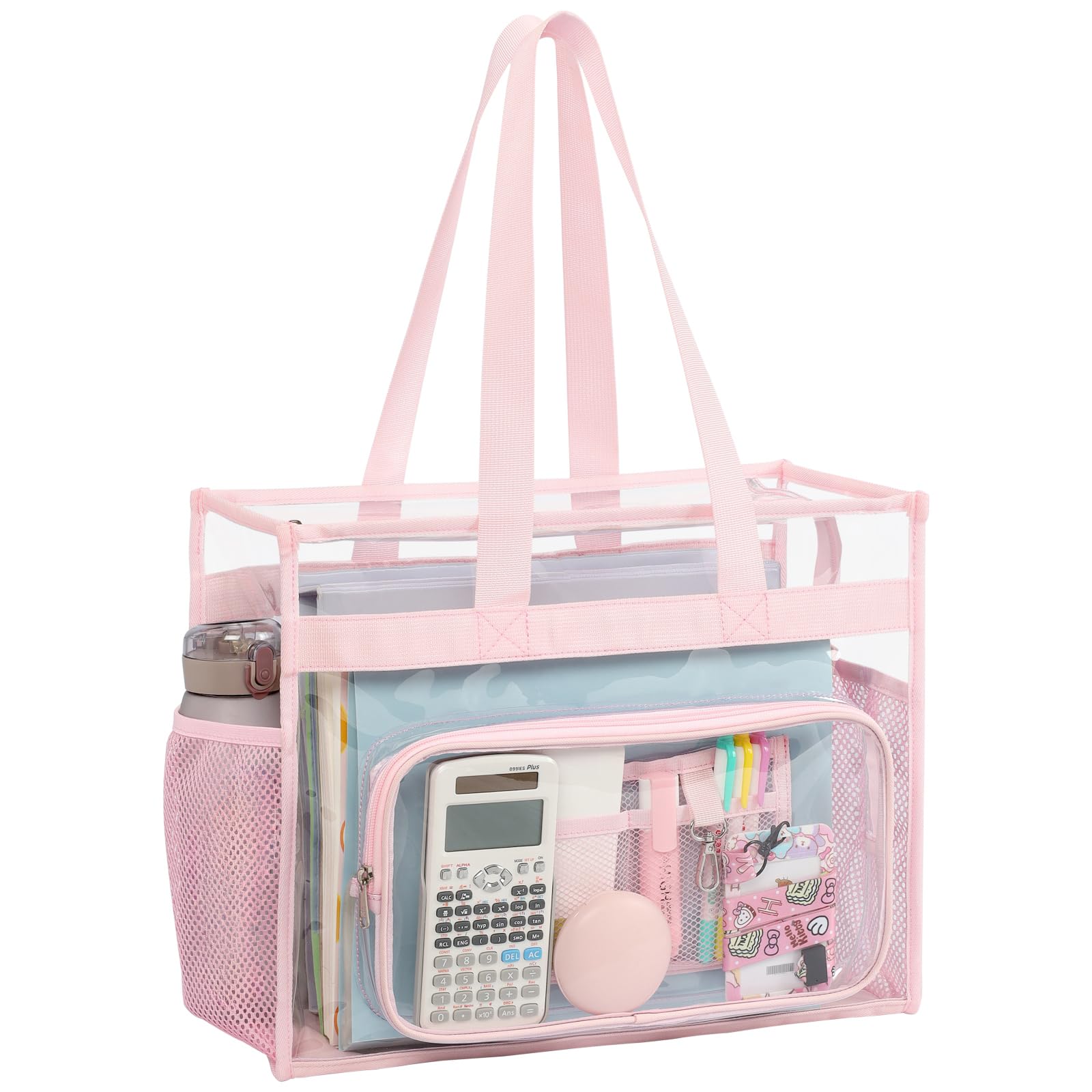 PACKISM Clear Tote Bag for School - Large Heavy Duty Clear Tote for Girls
