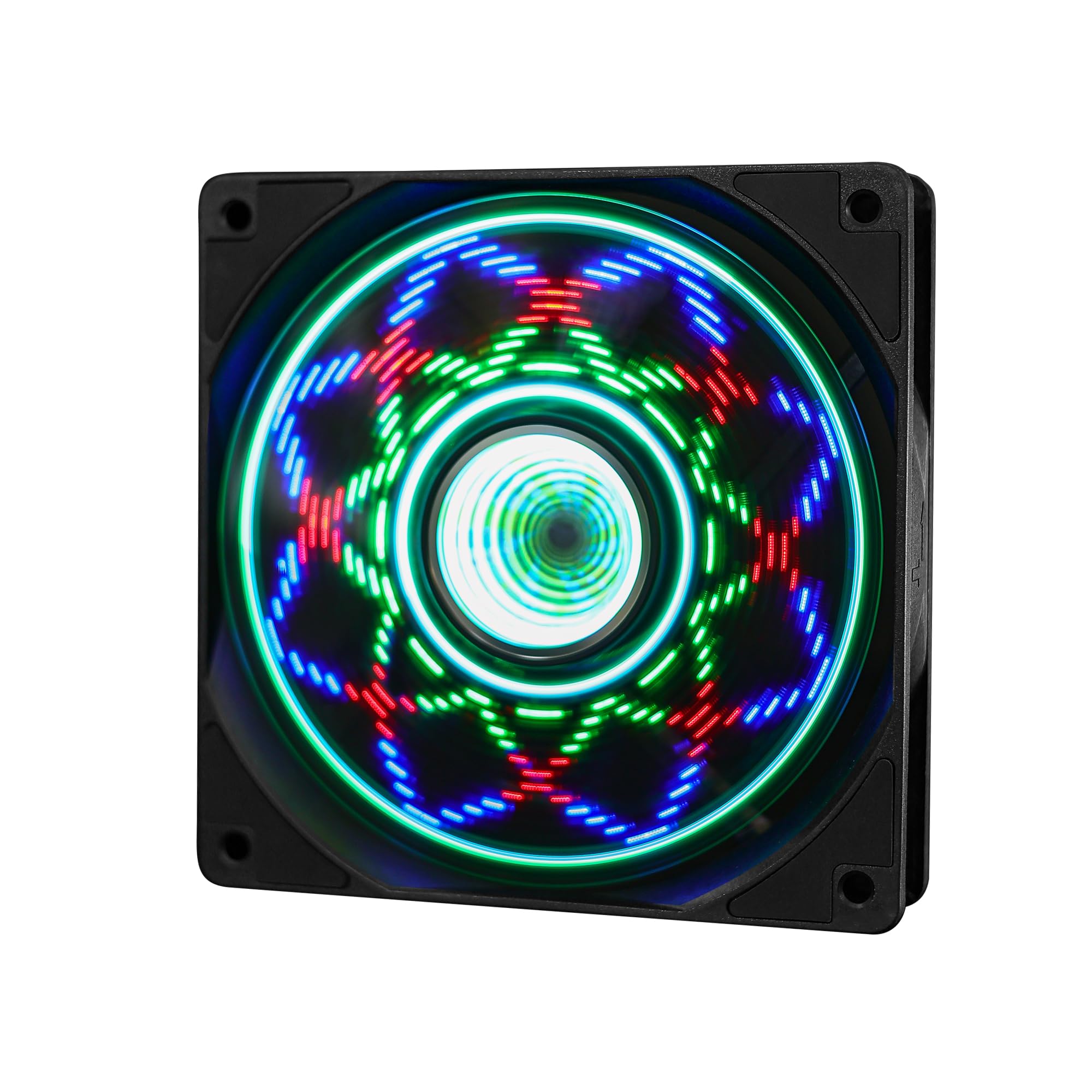 Photo 1 of 120mm RGB Case PC Fans Cooler Fan with Max 1600 RPM Low Noise Cooling Fan Blade LED Lighting Glows Dynamic Multi-Graph Cycle 1 Pack
