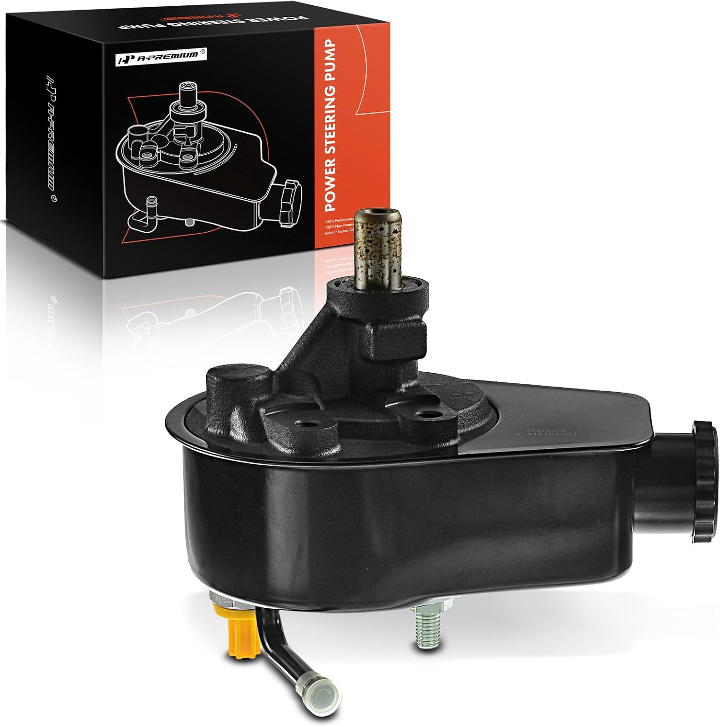 A-Premium Power Steering Pump, with Reservoir, Compatible with Chevy S10 1987-1993, S10 Blazer 1987-1989, GMC S15 1987-1990, S15 Jimmy 1987-1989, Sonoma 1991-1993, V6 2.8L
