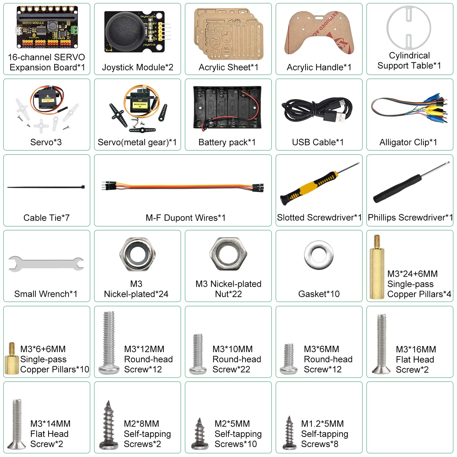KEYESTUDIO 4DOF Robot Arm Kit (Exclude Microbit V2) Compatible with BBC Micro:bit V2, DIY Robot Kit for Microbit Starter Kit with MakeCode/Python Coding for Programming Learning of 14+Teenagers