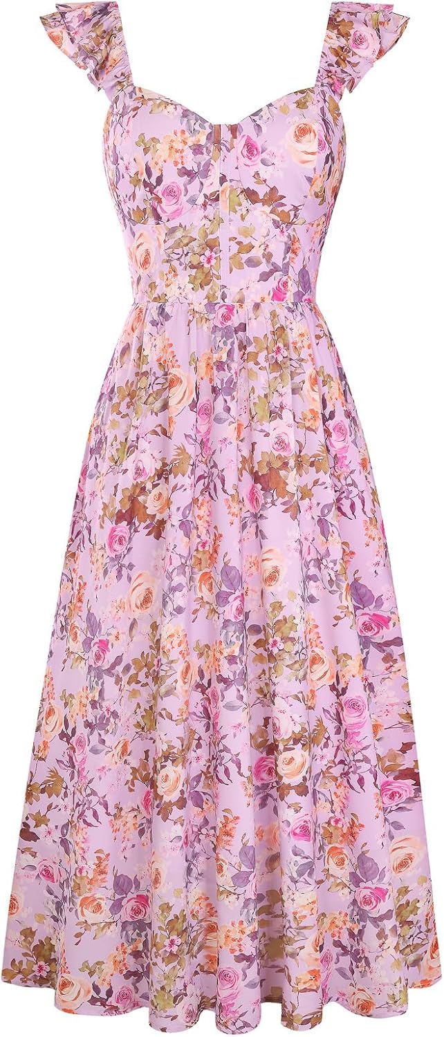 sachin and babi light blue dress Chiffon Dress Korean Long Summer Dress Chic Women's Summer New Floral Chiffon  Long Korean Temperament