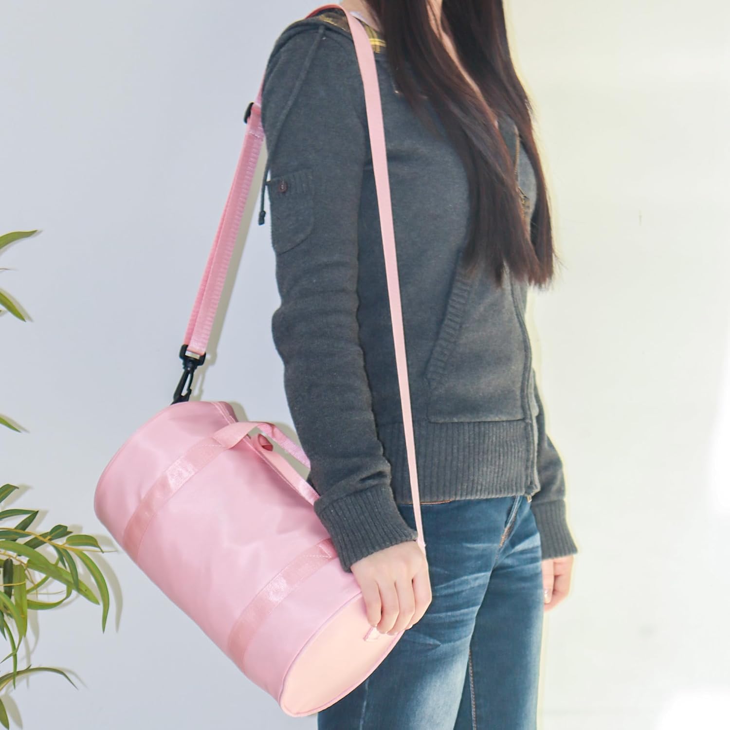 Mini Gym Bag for Women Small Duffle Bag Mini Gym Tote Bag Sport Bag for Yoga Swimming Dance (Pink) - Image 7