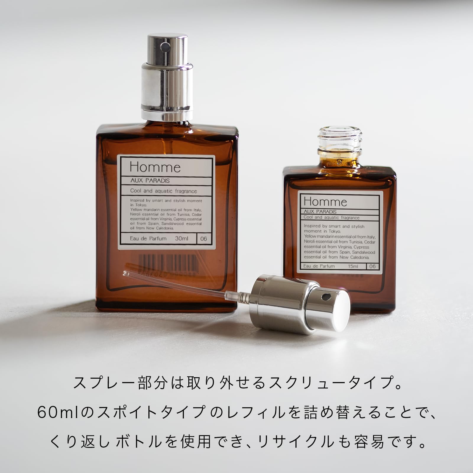 Amazon | 【オム 15ml】 香水/オードパルファム AUX PARADIS