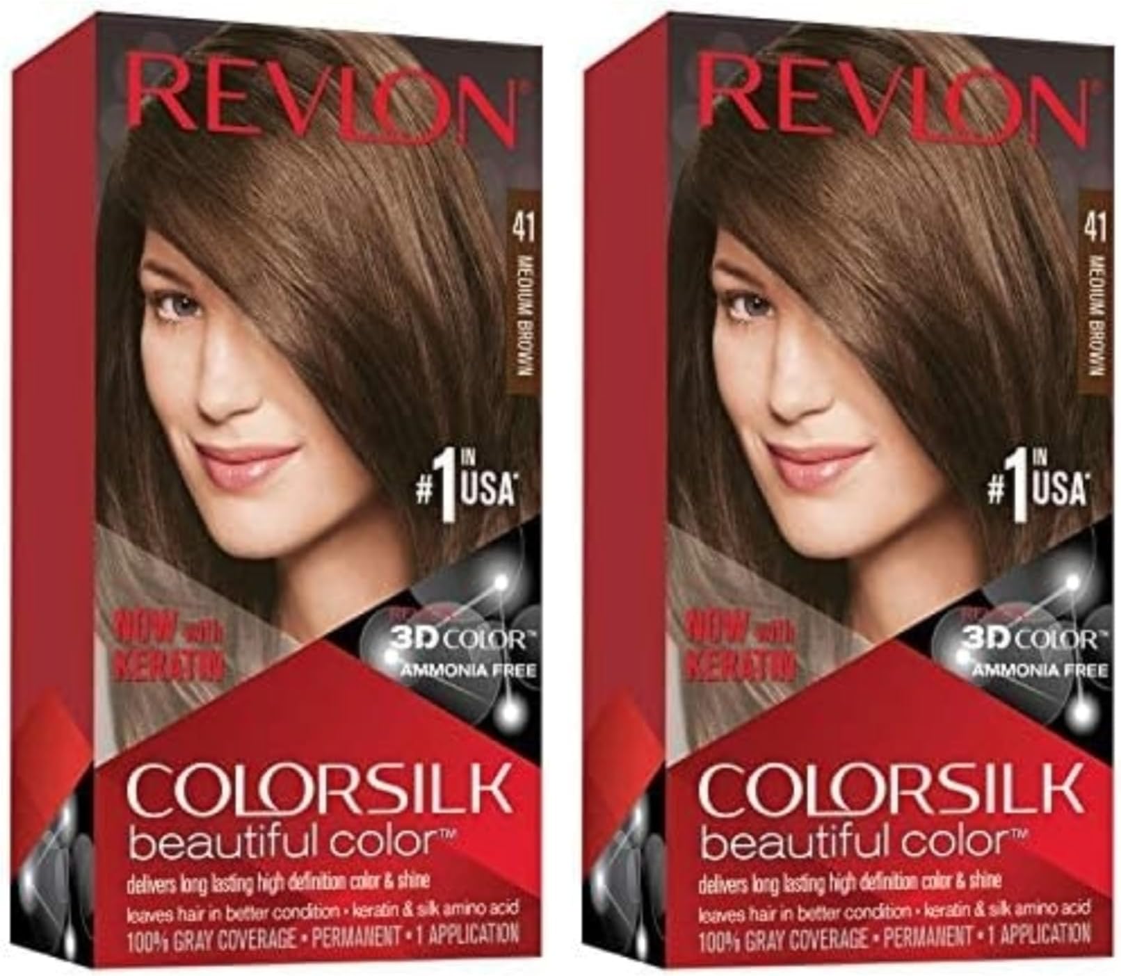 ColorSilk Beautiful Color 41 Medium Brown 1 ea (Pack of 2)