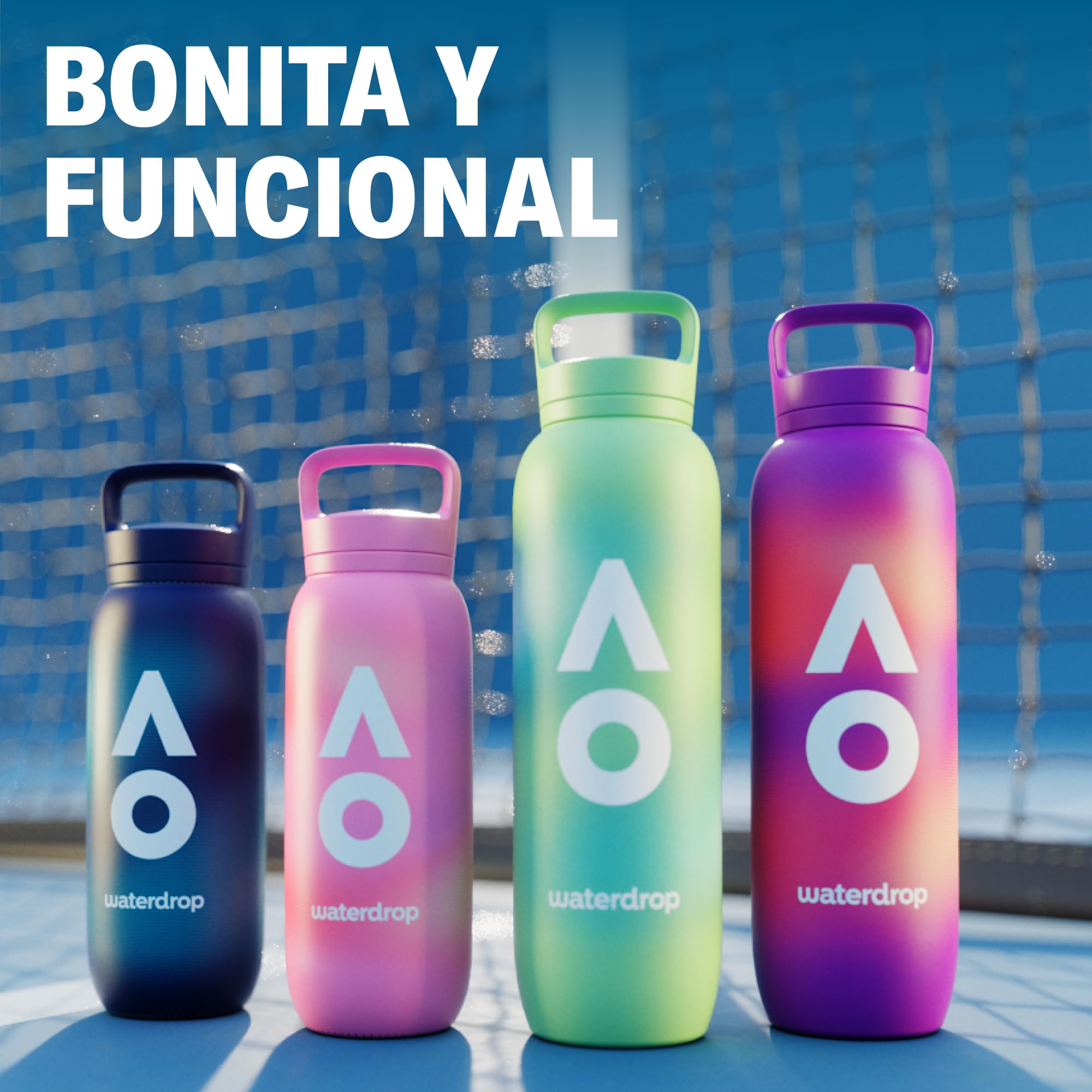 waterdrop Australian Open 2026 Botella Térmica 600ml Acero