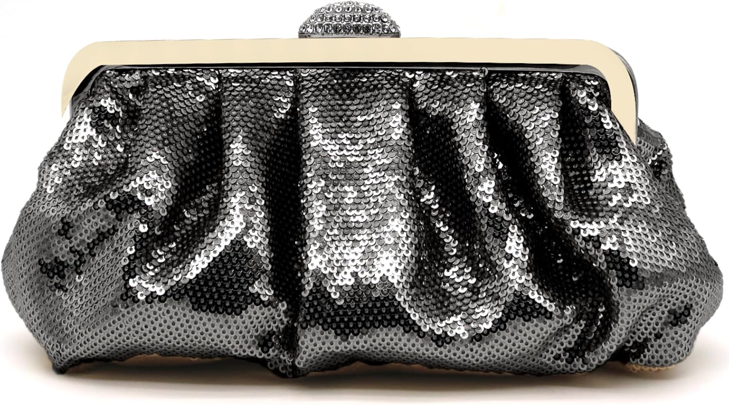 Sequin Clutch Purses for Women Beaded Pleated Clutch Bag Glitter Dressy Wedding Party Formal Evening Bags