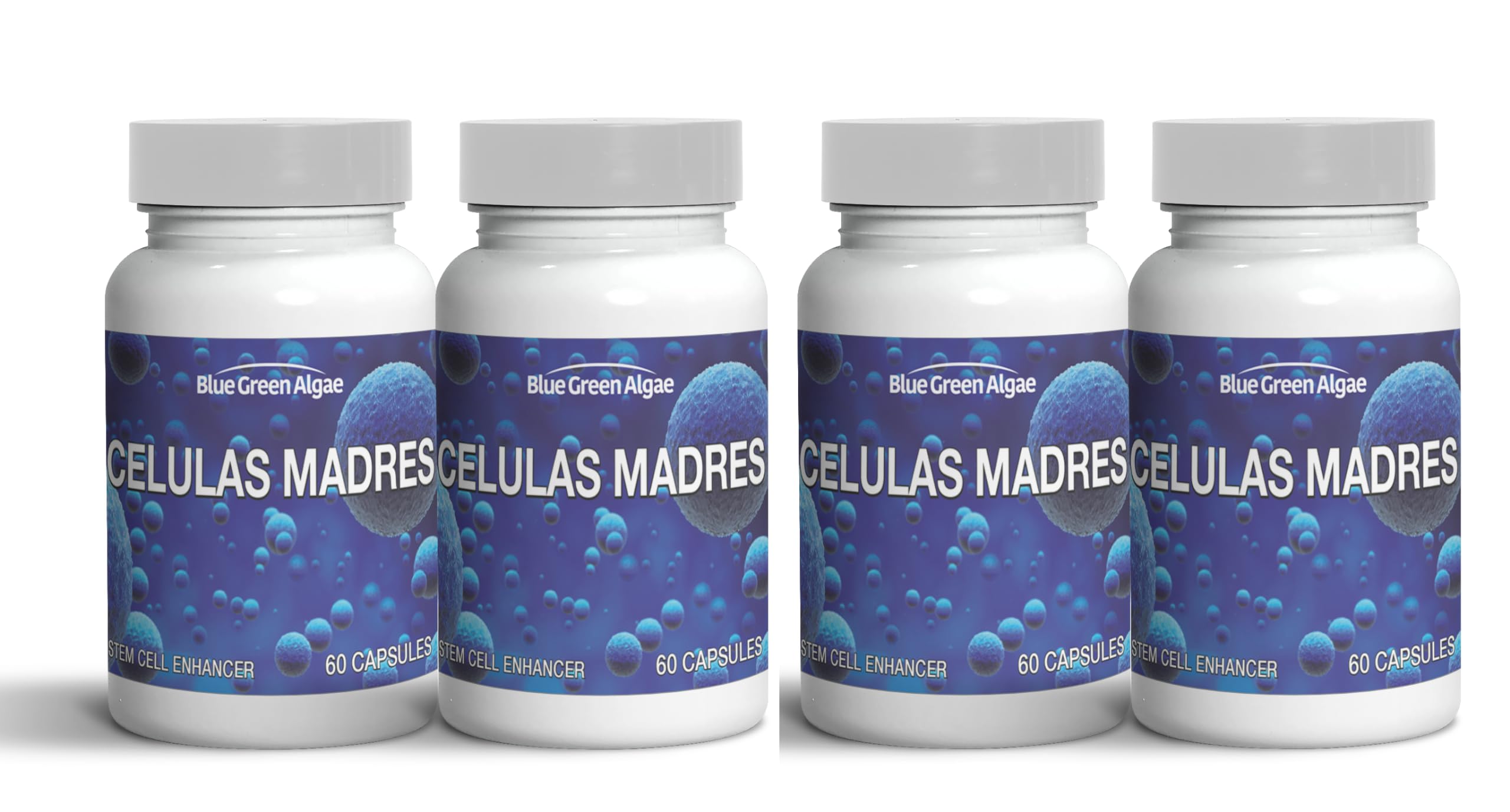 Celulas Madres- Stem Cell Supplement for Anti-Aging & Longevity, Non-GMO, Gluten-Free, Vegetarian Capsules, 60 Count (4)